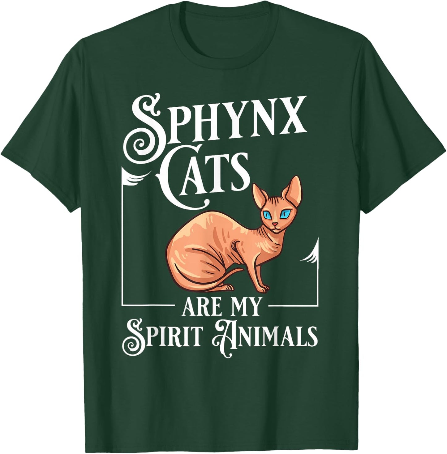 Sphynx Cat Hairless Kitten Egypt Funny T-Shirt - T-Shirt | Forest