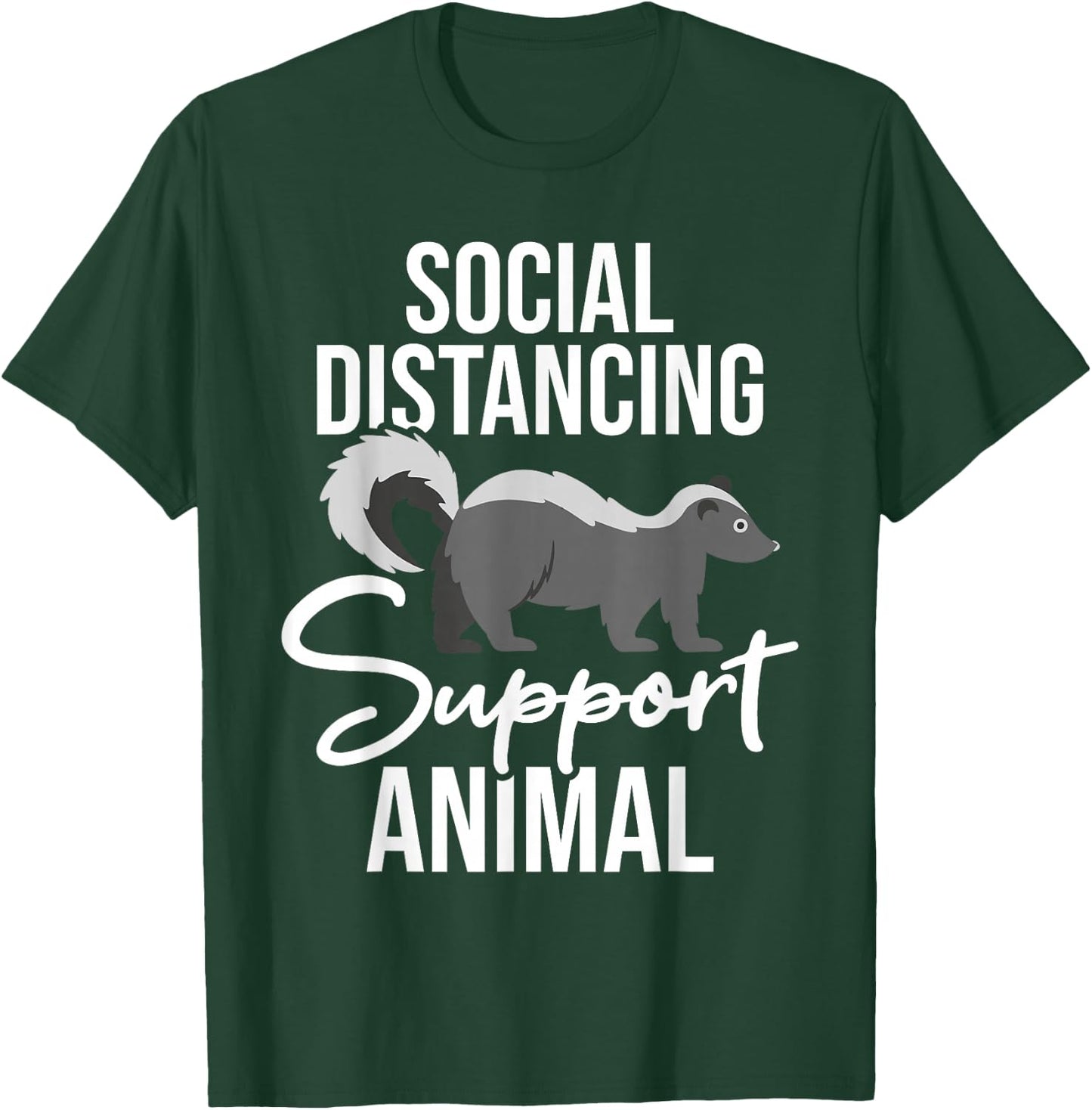 Social Distancing - Skunk Wildlife Lover Zookeeper Zoologist T-Shirt - T-Shirt | Forest