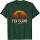 Pen Island Beach Georgia GA Palms Vacation Surf Sundown Men Women Kids T-Shirt - T-Shirt | Forest