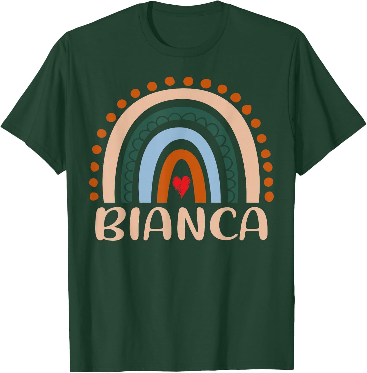 Bianca Name Personalized Funny Women Rainbow Bianca T-Shirt - T-Shirt | Forest