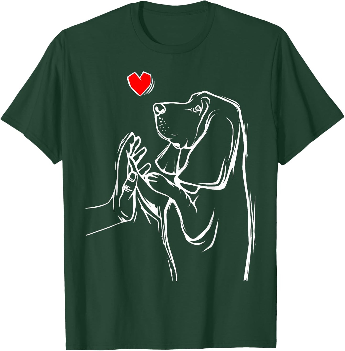 Basset Hound Love Dog Women Girls T-Shirt - T-Shirt | Forest
