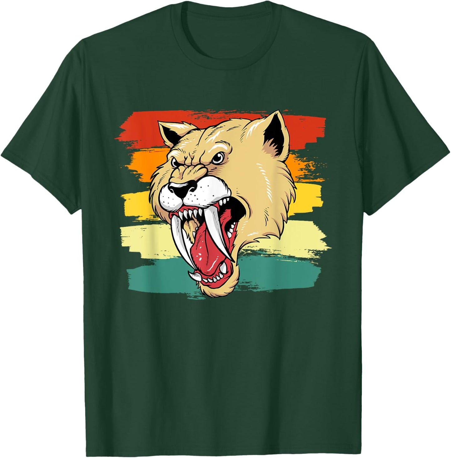 Sabertooth Tiger I Smilodon I Kids Sabertooth T-Shirt - T-Shirt | Forest