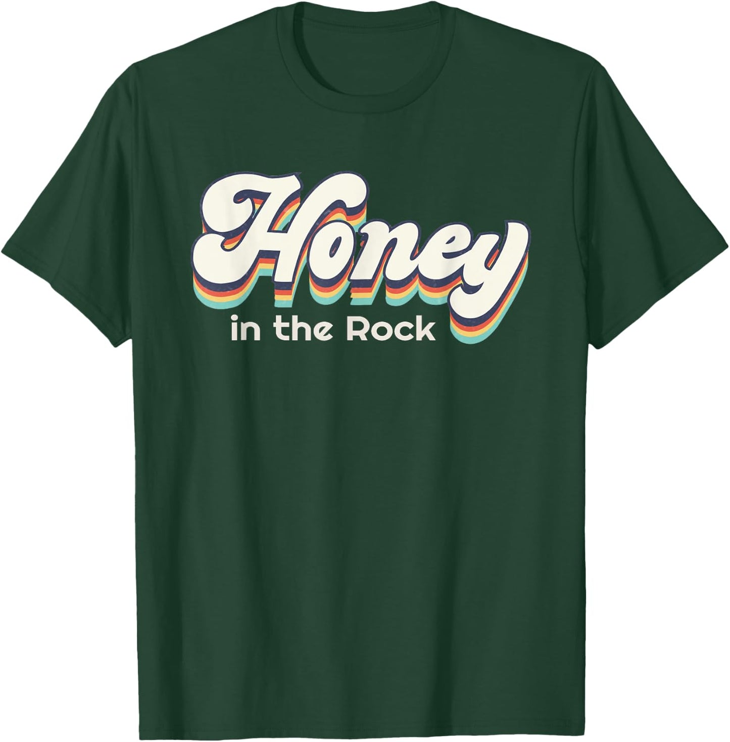 Honey In The Rock Christian Faith Vintage Funny Jesus T-Shirt - T-Shirt | Forest