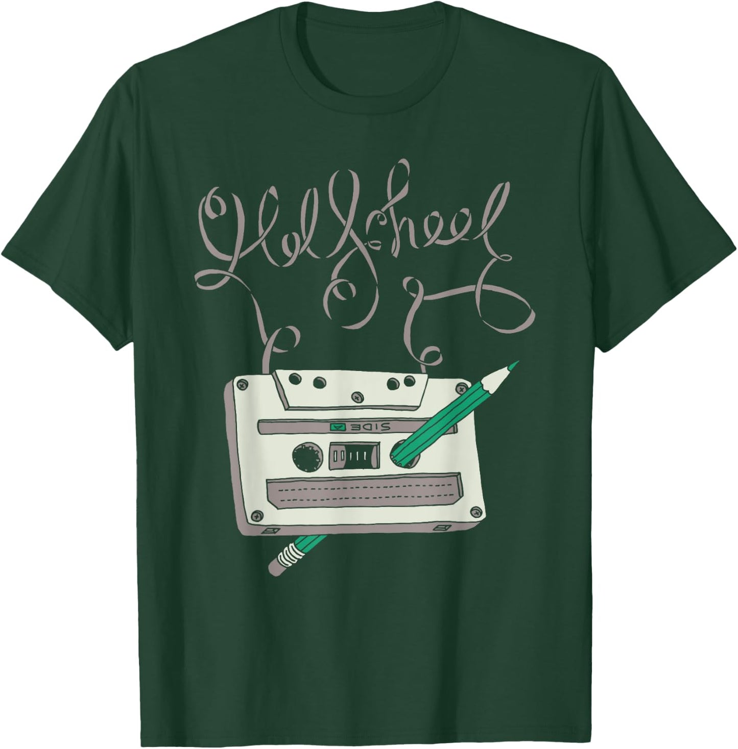 Cassette 80s 90s Retro Party Costume Nostalgia Cassette T-Shirt - T-Shirt | Forest