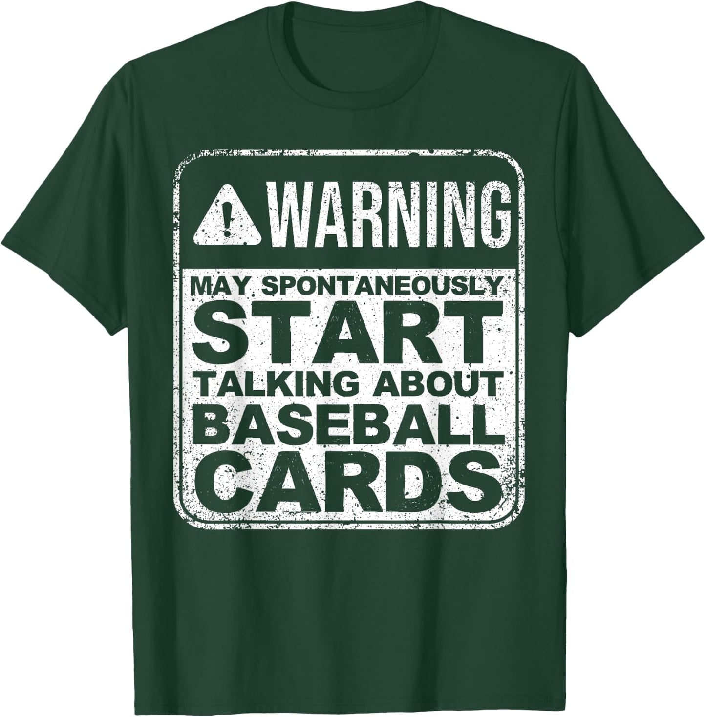 Funny Baseball Art For Baseball Card Collector Men Women Kid T-Shirt - T-Shirt | Forest
