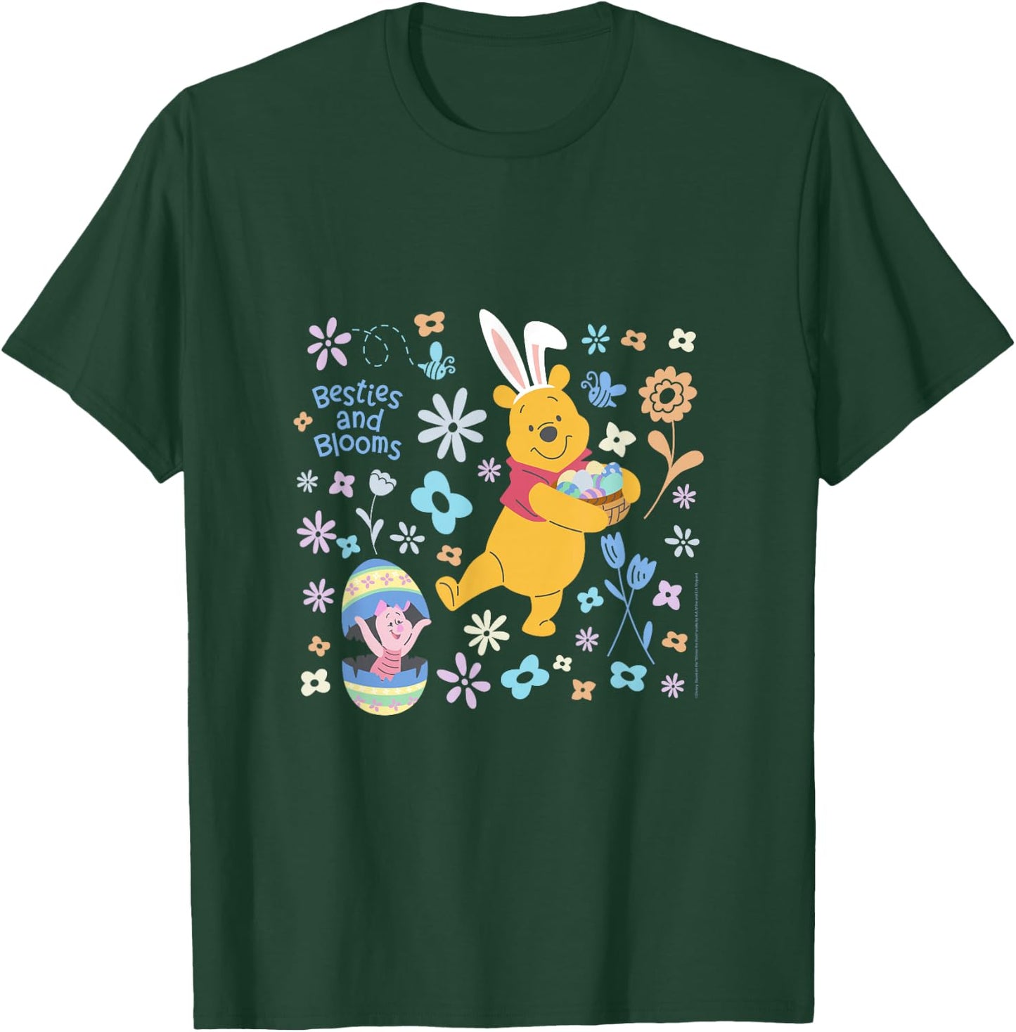 Disney Winnie the Pooh & Piglet Easter Besties and Blooms T-Shirt - T-Shirt | Forest