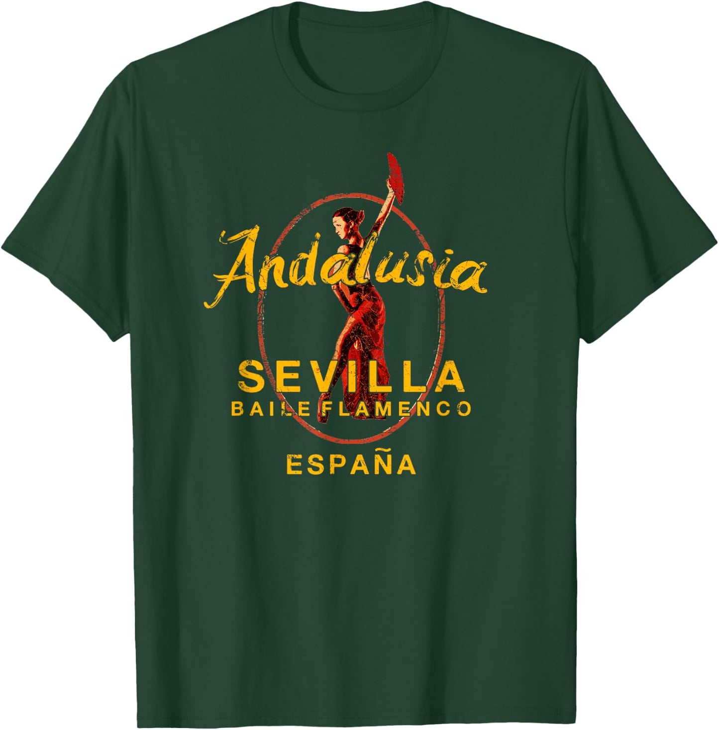 Spain Flamenco Dance Seville Sevilla Espana Andalusia T-Shirt - T-Shirt | Forest
