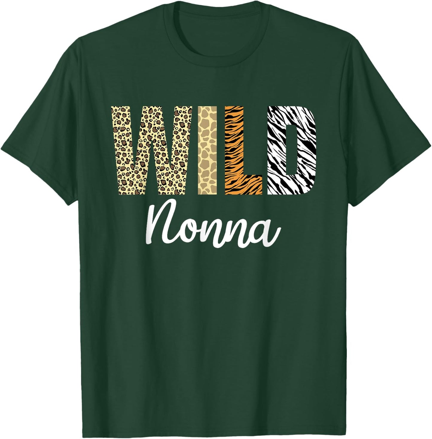 Nonna of The Wild One Zoo Birthday Safari Jungle Animal T-Shirt - T-Shirt | Forest