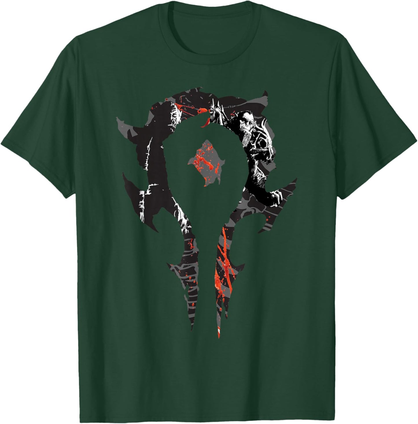 Warcraft Gaming Logo Horde Compilation Crest Fierce Gamer T-Shirt - T-Shirt | Forest