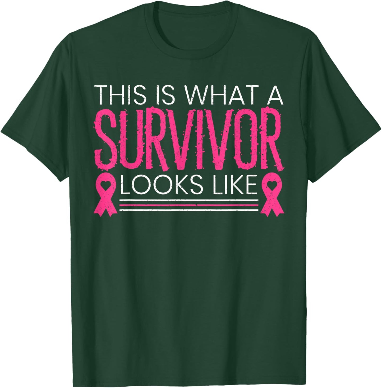 This Is What A Survivor Looks Like Beat Breast Cancer T-Shirt - T-Shirt | Forest