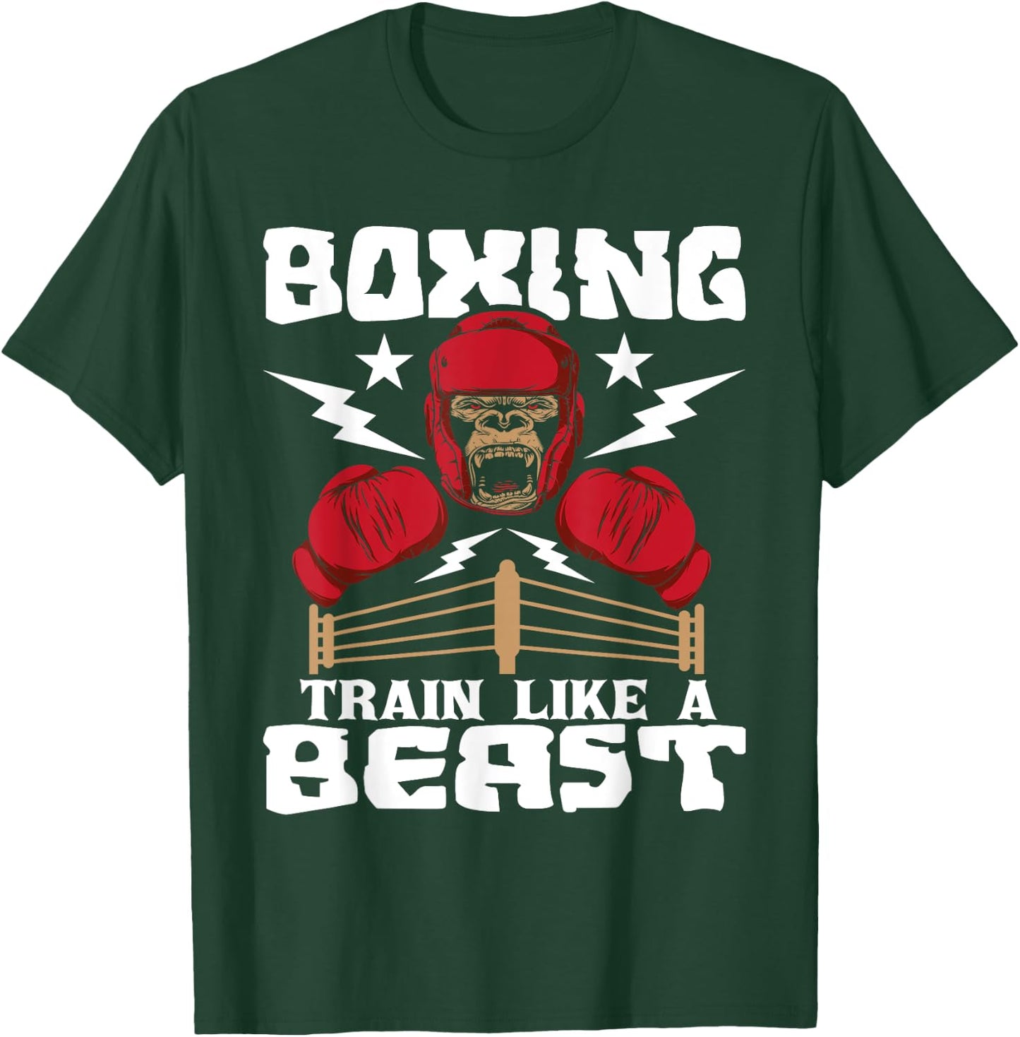 Boxing Train Like A Beast - Kickboxing Kickboxer Gym Boxer T-Shirt - T-Shirt | Forest