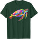 Rainbow Sea Turtle Vibrant Underwater Life Colorful Turtle T-Shirt - T-Shirt | Forest