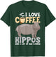 I Love Coffee - Hippopotamus Zoo Animal Hippo Lover Wildlife T-Shirt - T-Shirt | Forest