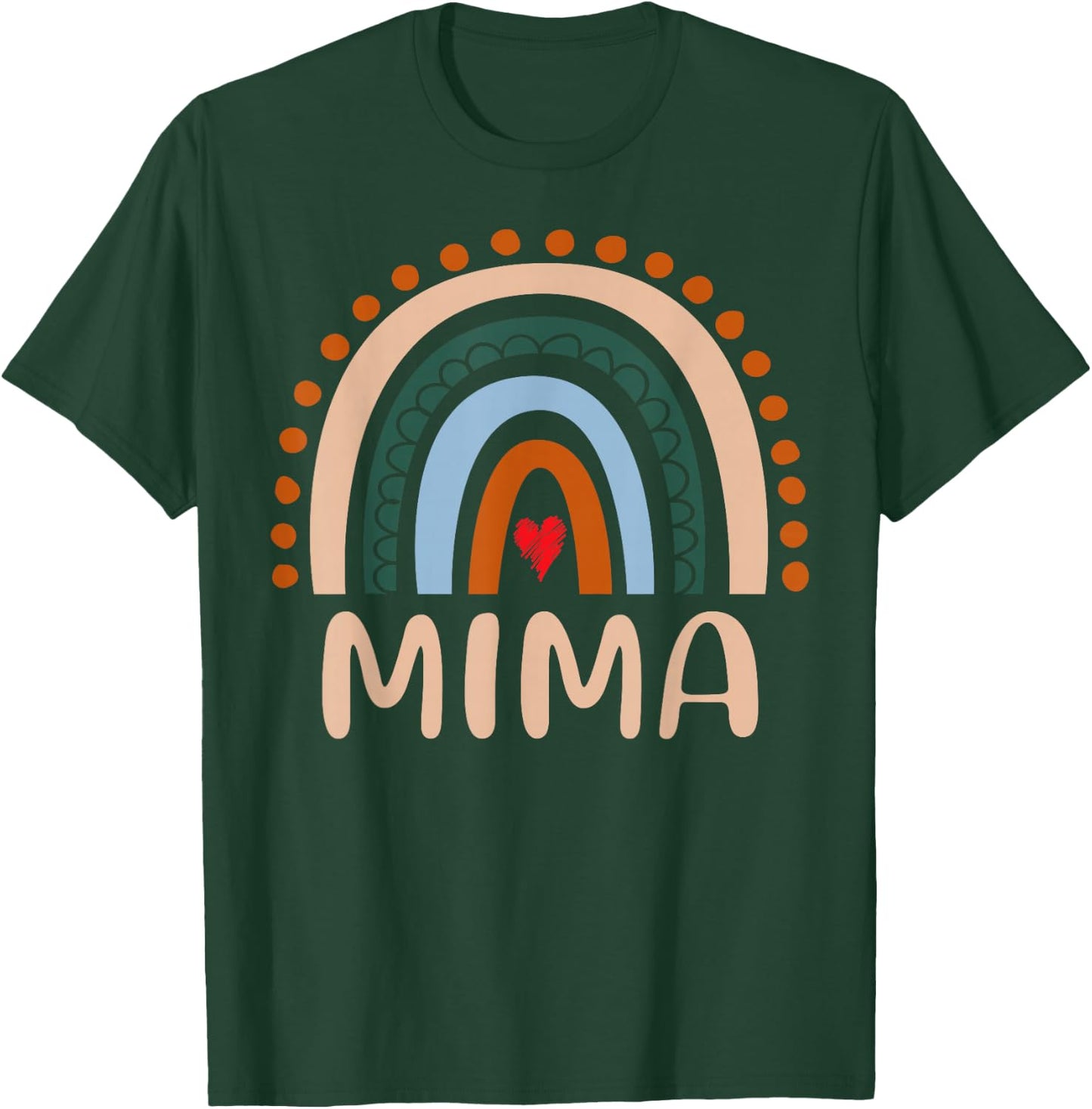 Mima Rainbow Grandma Cute Mothers Day Funny Mima T-Shirt - T-Shirt | Forest