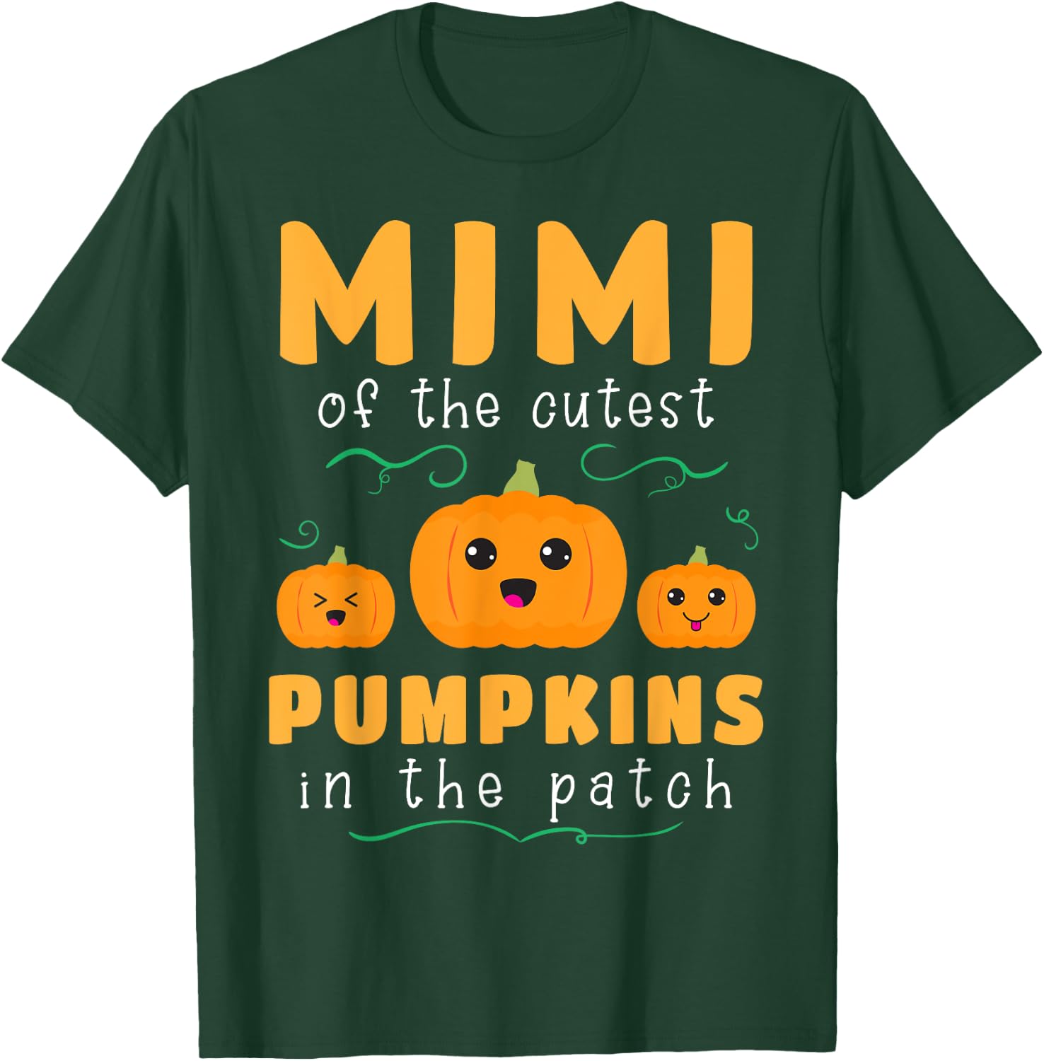 Mimi Cutest Pumpkins In The Patch Family Halloween Gift T-Shirt - T-Shirt | Forest