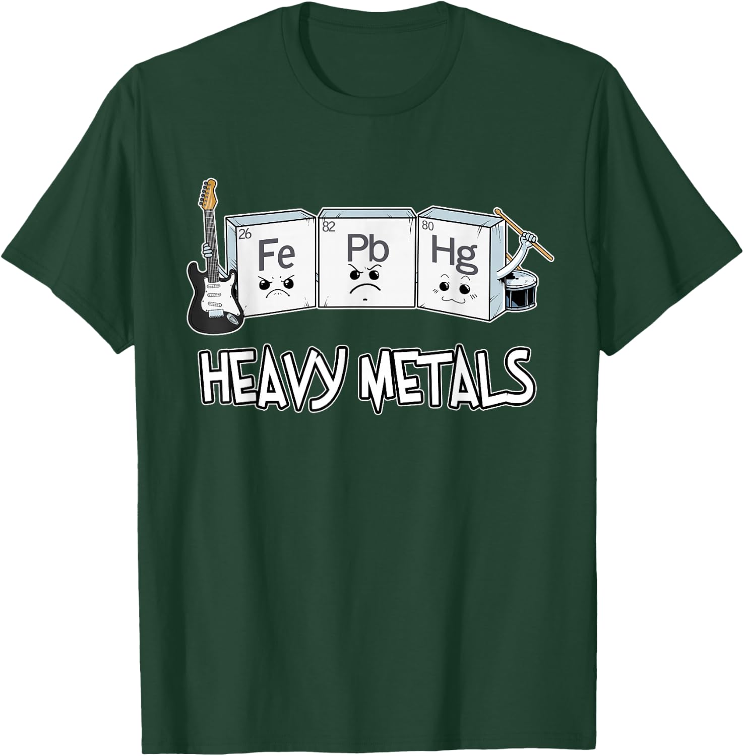 Fun Heavy Metals Shirt Nerd Chemistry Rock And Roll Science T-Shirt - T-Shirt | Forest