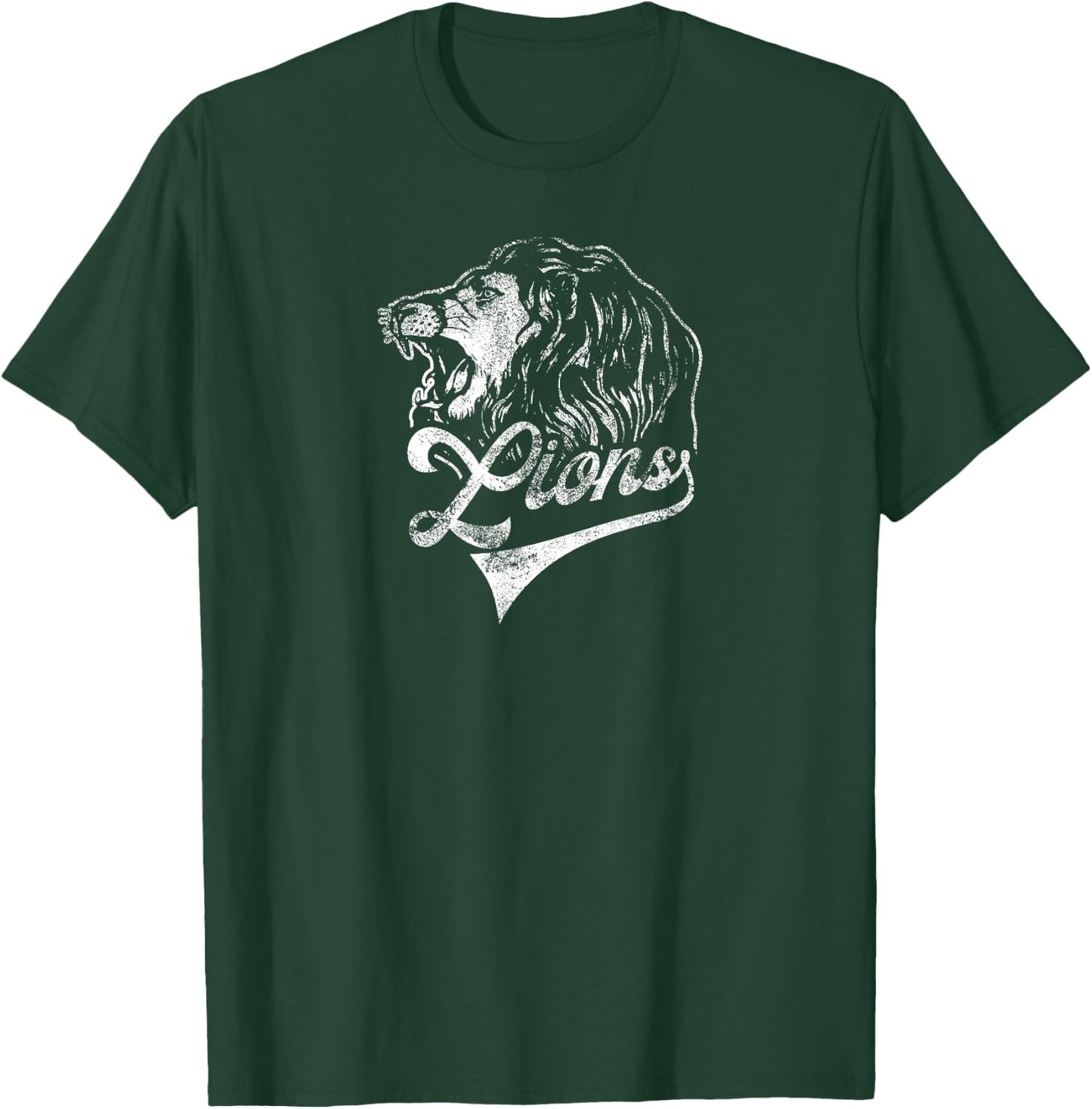Lions School Sports Fan Team Spirit Mascot Vintage T-Shirt - T-Shirt | Forest