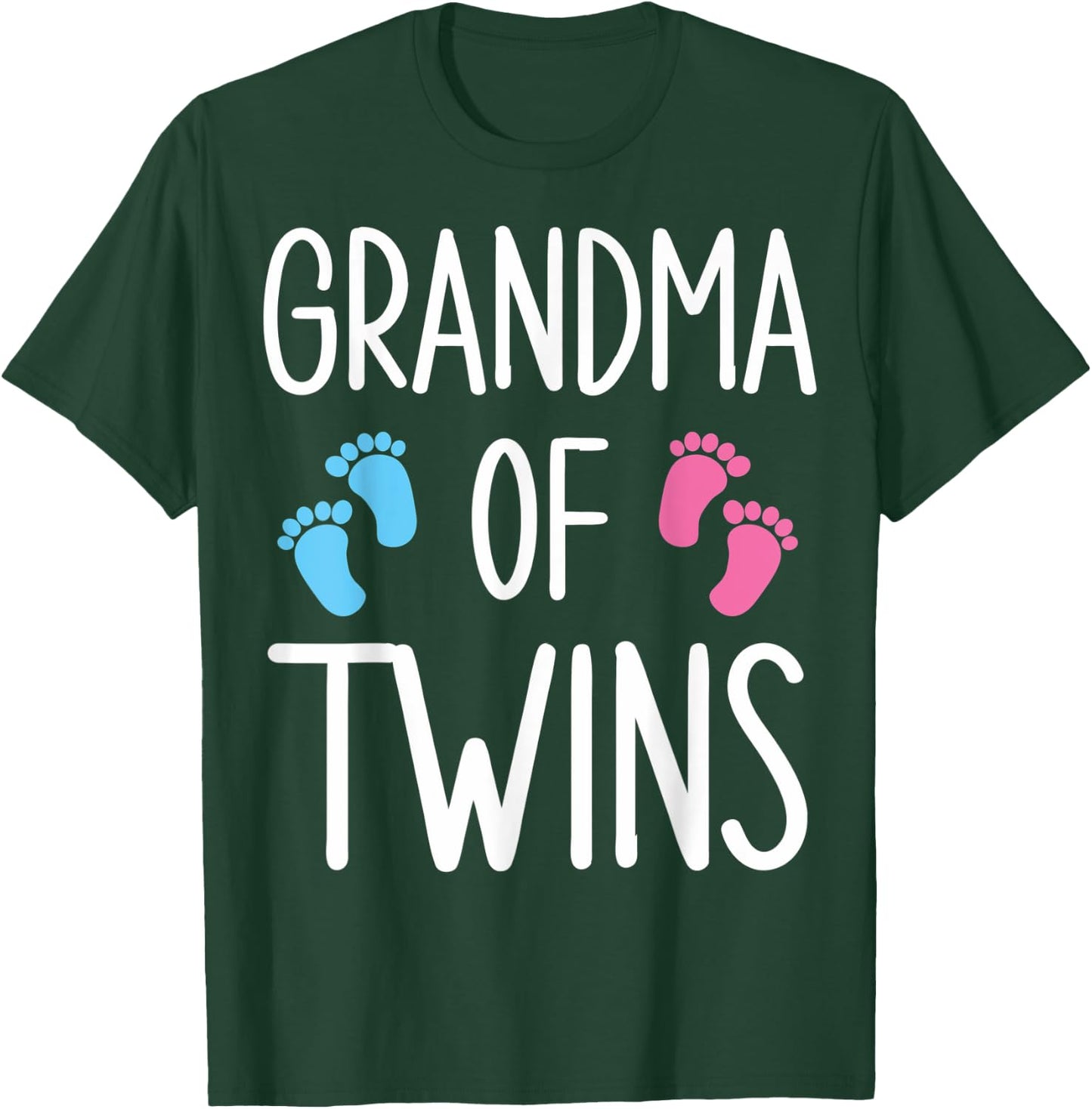 Cute Granny Of Twins Twin Grandma Of Twins Twin Grandmother T-Shirt - T-Shirt | Forest