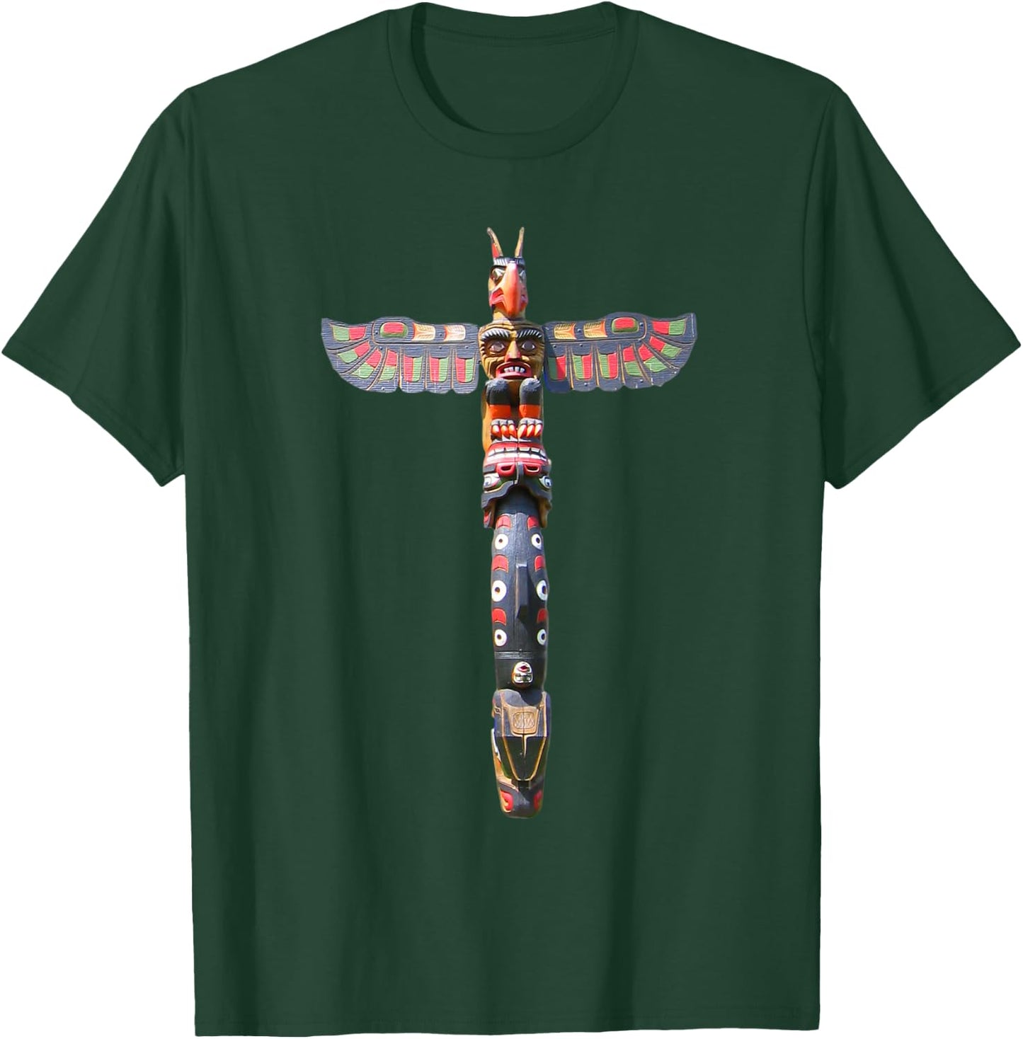 Native American Indian Northwest Totem Pole Art Washington T-Shirt - T-Shirt | Forest