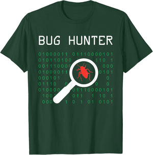 Bug Hunter error coding Gift Computer Developer IT Scientist T-Shirt - T-Shirt | Forest
