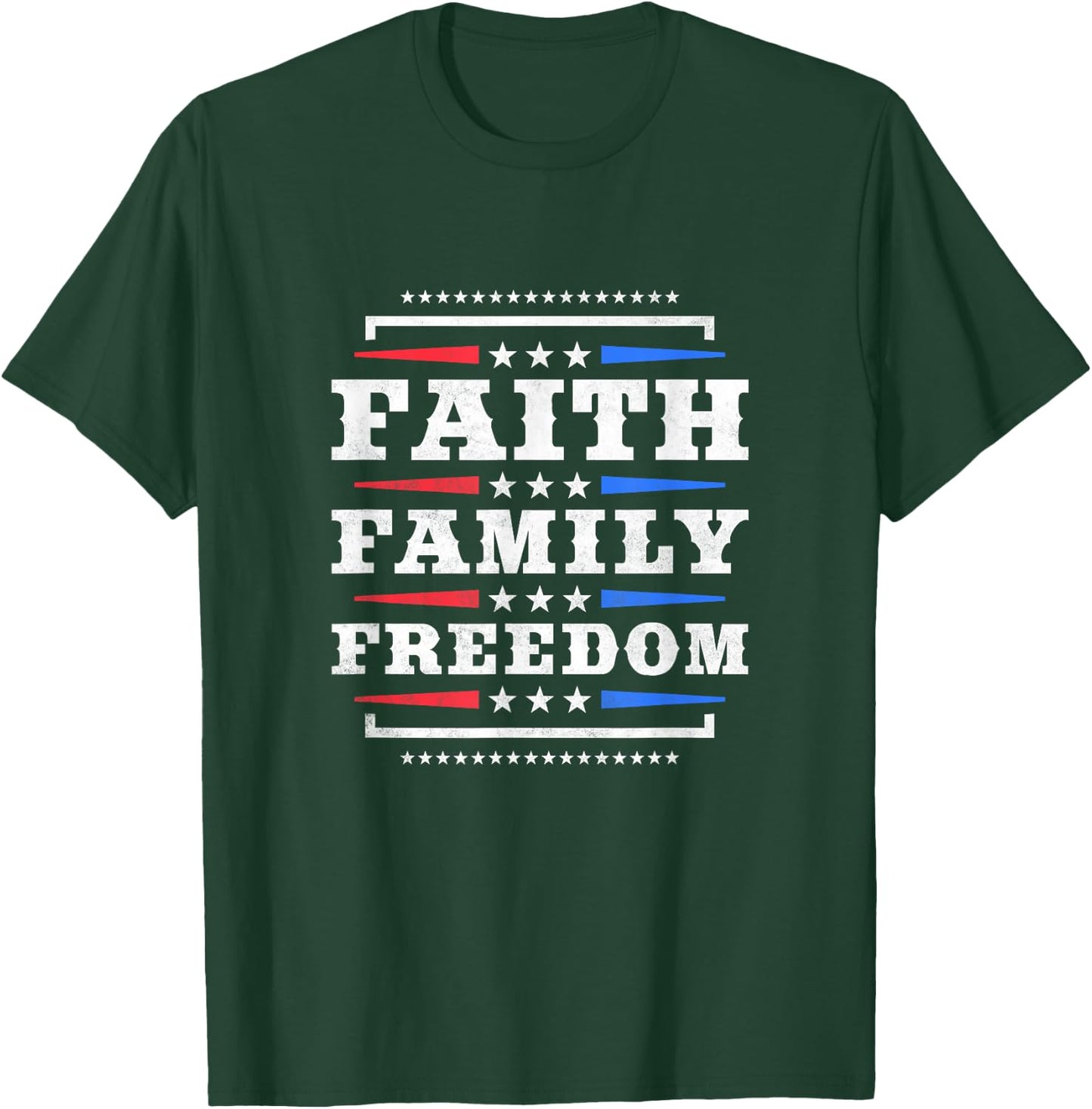 Faith Family Freedom, Independence Day Men T-Shirt - T-Shirt | Forest
