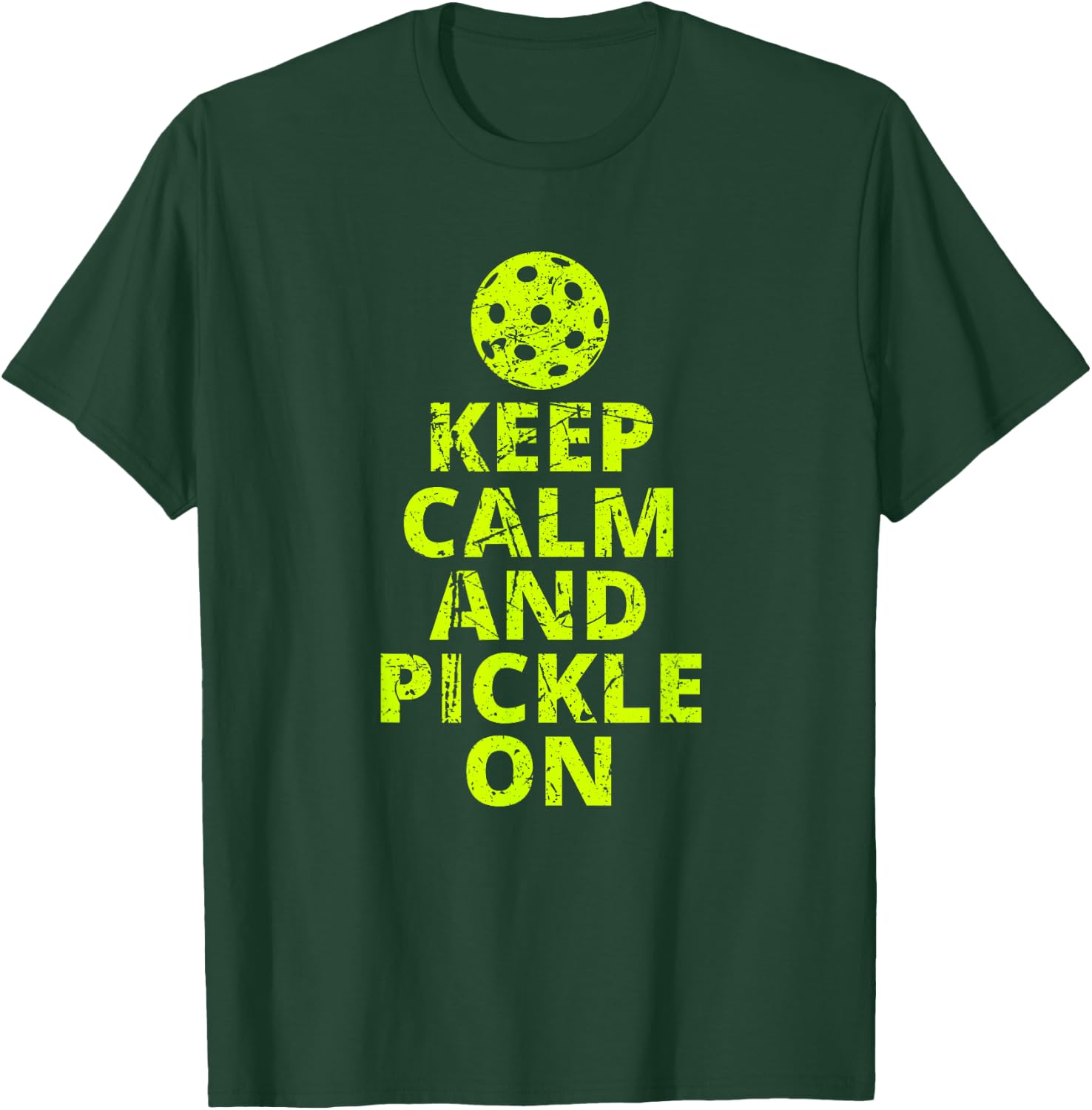 Keep Calm and Pickle On Pickleball T-Shirt - T-Shirt | Forest