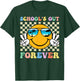 Retro Groovy School's Out Forever Retired Teacher Retirement T-Shirt - T-Shirt | Forest