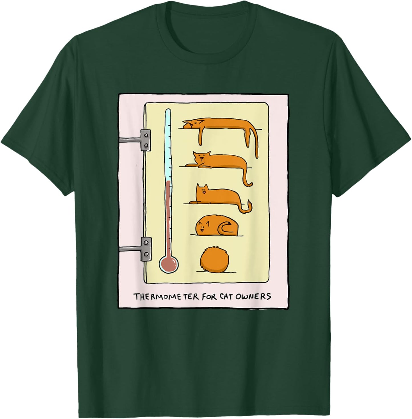 Cat Thermometer for Fun and Gifts Men Women Kids T-Shirt - T-Shirt | Forest
