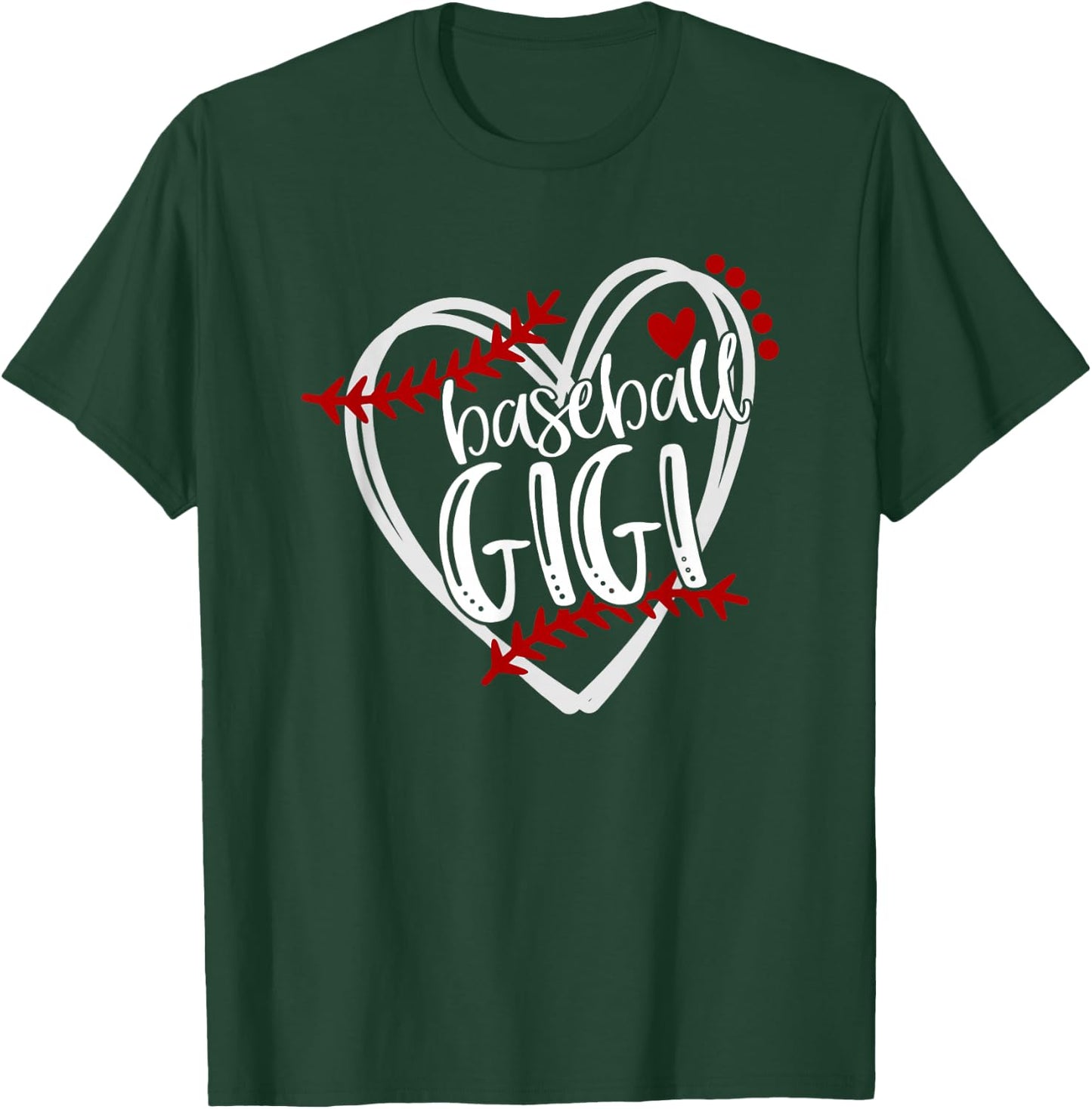 Baseball Heart GIGI Shirt Grandma Trendy T-Shirt - T-Shirt | Forest