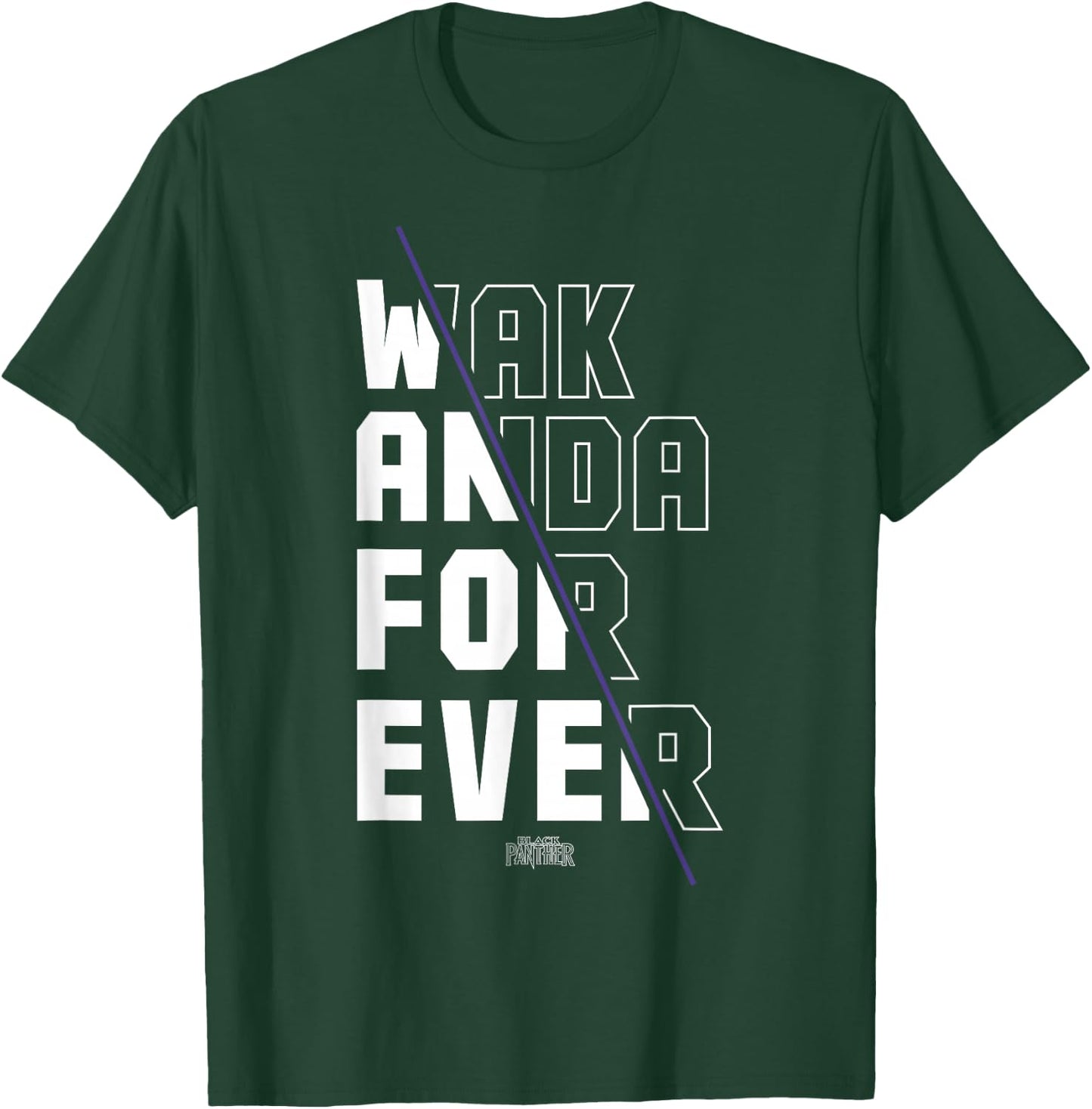 Marvel Black Panther Wakanda Forever Divided T-Shirt - T-Shirt | Forest
