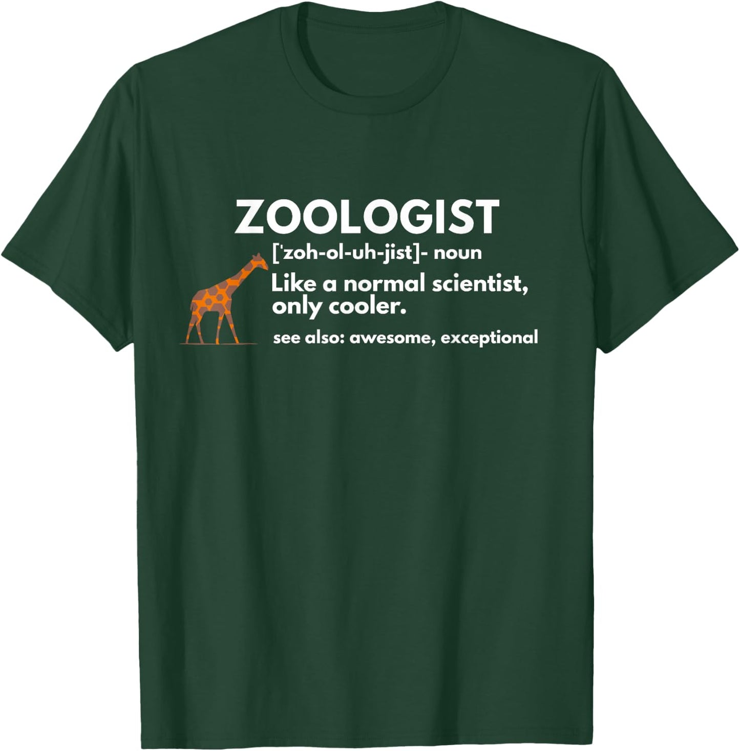 Funny Zoologist Definition Zoology Science Gift T-Shirt - T-Shirt | Forest