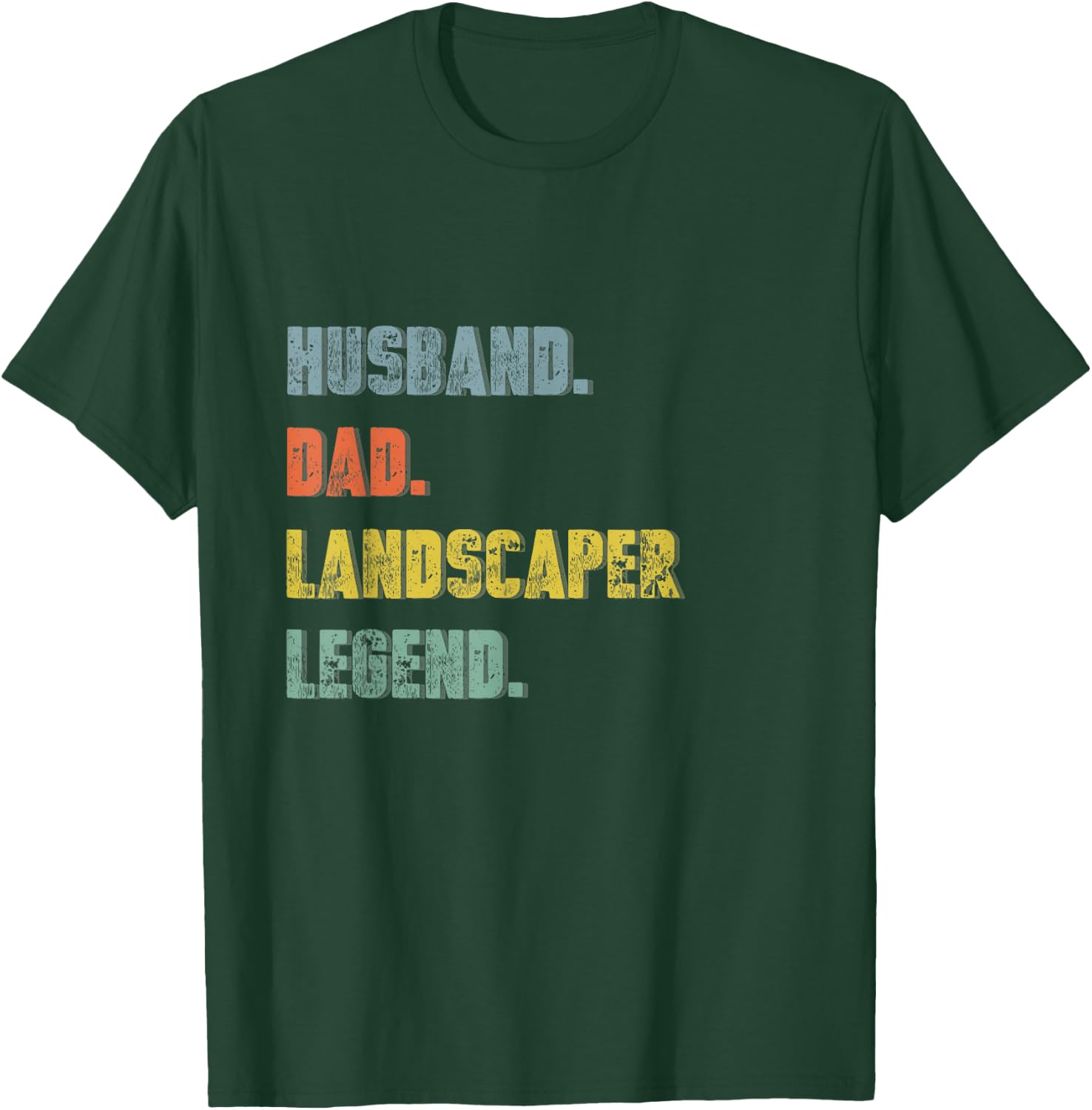 Husband Dad Landscaper Legend Vintage Father's Day T-Shirt - T-Shirt | Forest