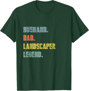 Husband Dad Landscaper Legend Vintage Father's Day T-Shirt - T-Shirt | Forest