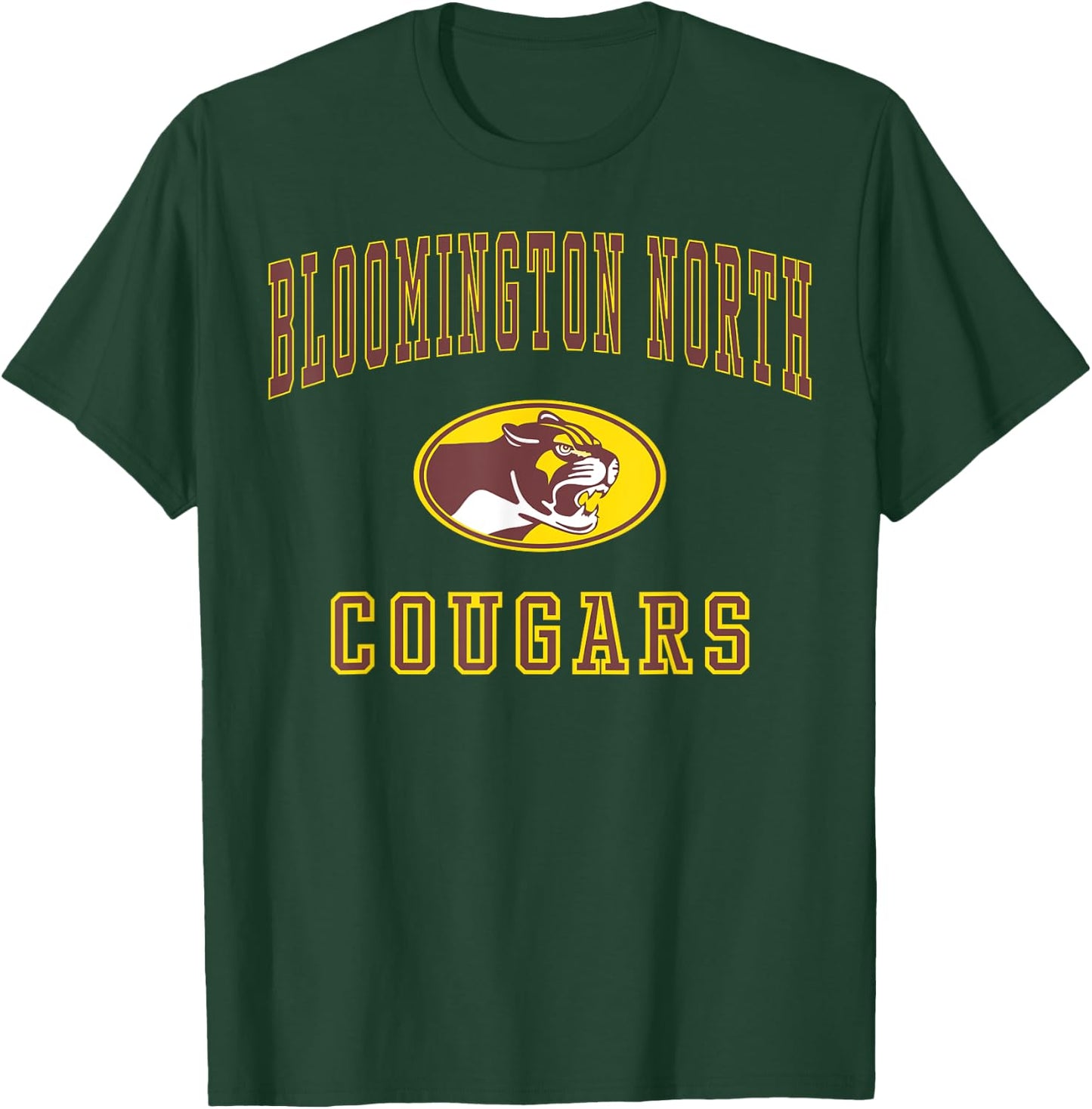 Bloomington North High School Cougars C1 T-Shirt - T-Shirt | Forest