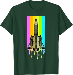 SR-71 Blackbird Vintage SR71 Aircraft Graphic Design T-Shirt - T-Shirt | Forest