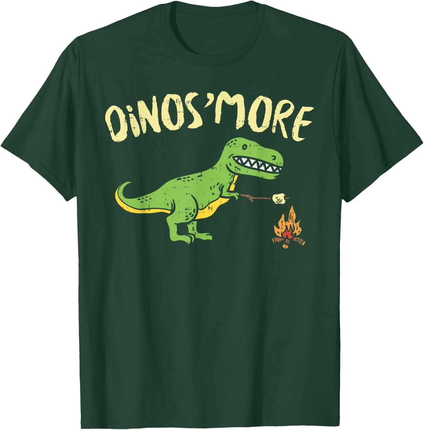 Dinosmore Funny Dino Smore Camping Dinosaur Camp Camper Gift T-Shirt - T-Shirt | Forest