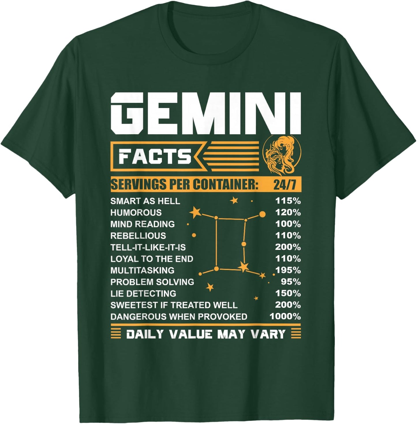 Born Zodiac - Kings Queens Shirts ThNh Gemini Facts Zodiac Funny Gemini Birthday Gifts T-Shirt - T-Shirt | Forest