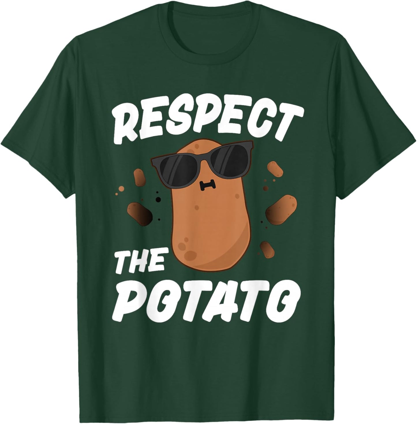 Respect The Potato For Boys Men Funny Vegetable T-Shirt - T-Shirt | Forest