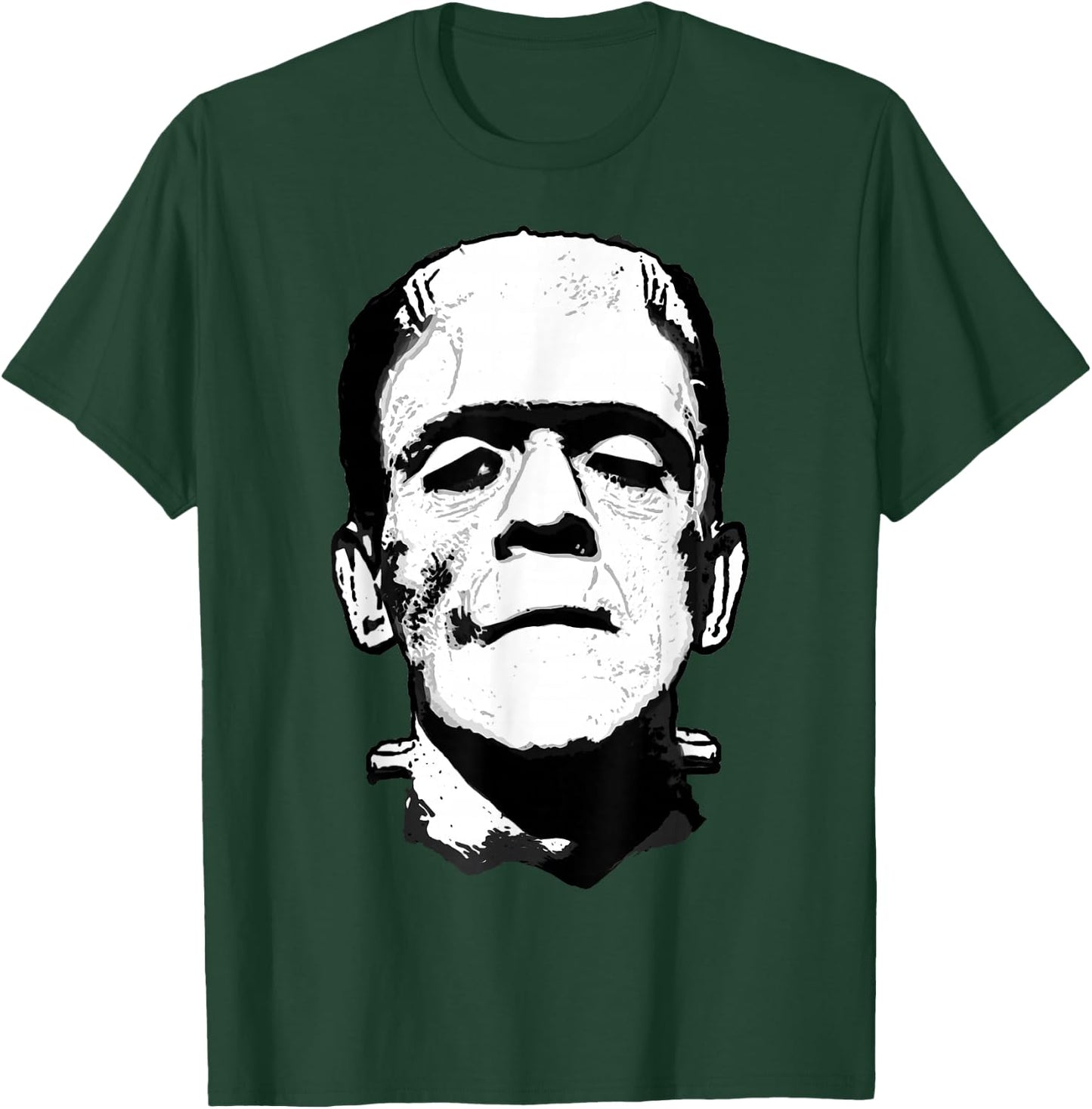 Halloween Frankenstein Monster Black and White T-Shirt - T-Shirt | Forest