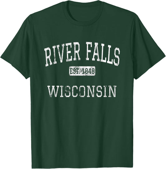 River Falls Wisconsin WI Vintage T-Shirt - T-Shirt | Forest