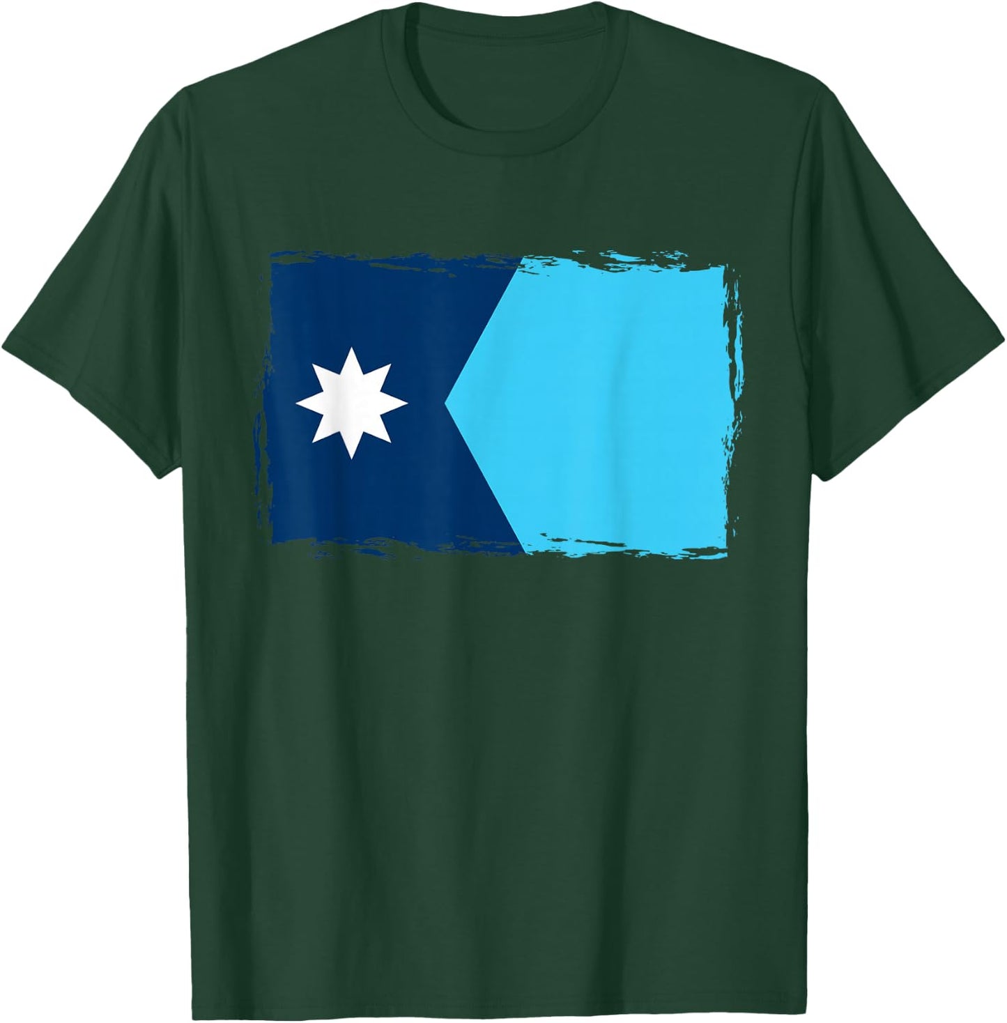 New Minnesota State Flag MN Retro Vintage Grunge Distressed T-Shirt - T-Shirt | Forest