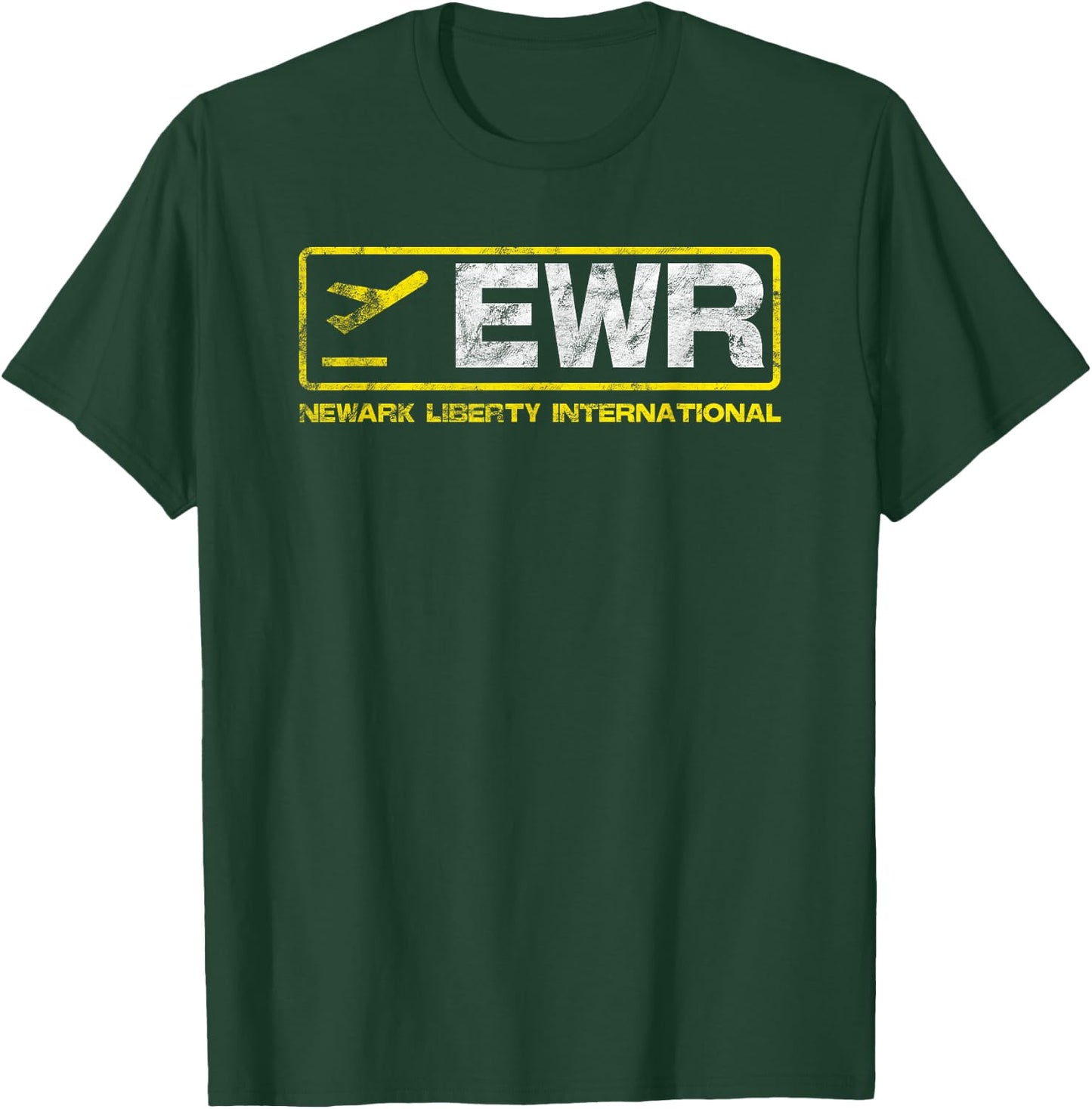 EWR Newark Liberty International Airport Code Pilot T-Shirt - T-Shirt | Forest