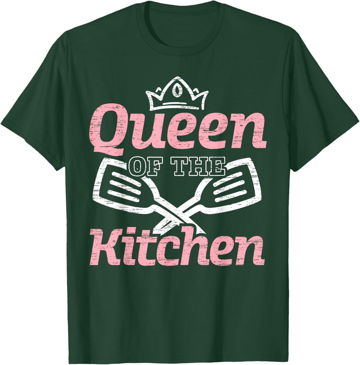 Queen Of The Kitchen Cooking Master Chef Hat Cook Culinary T-Shirt - T-Shirt | Forest