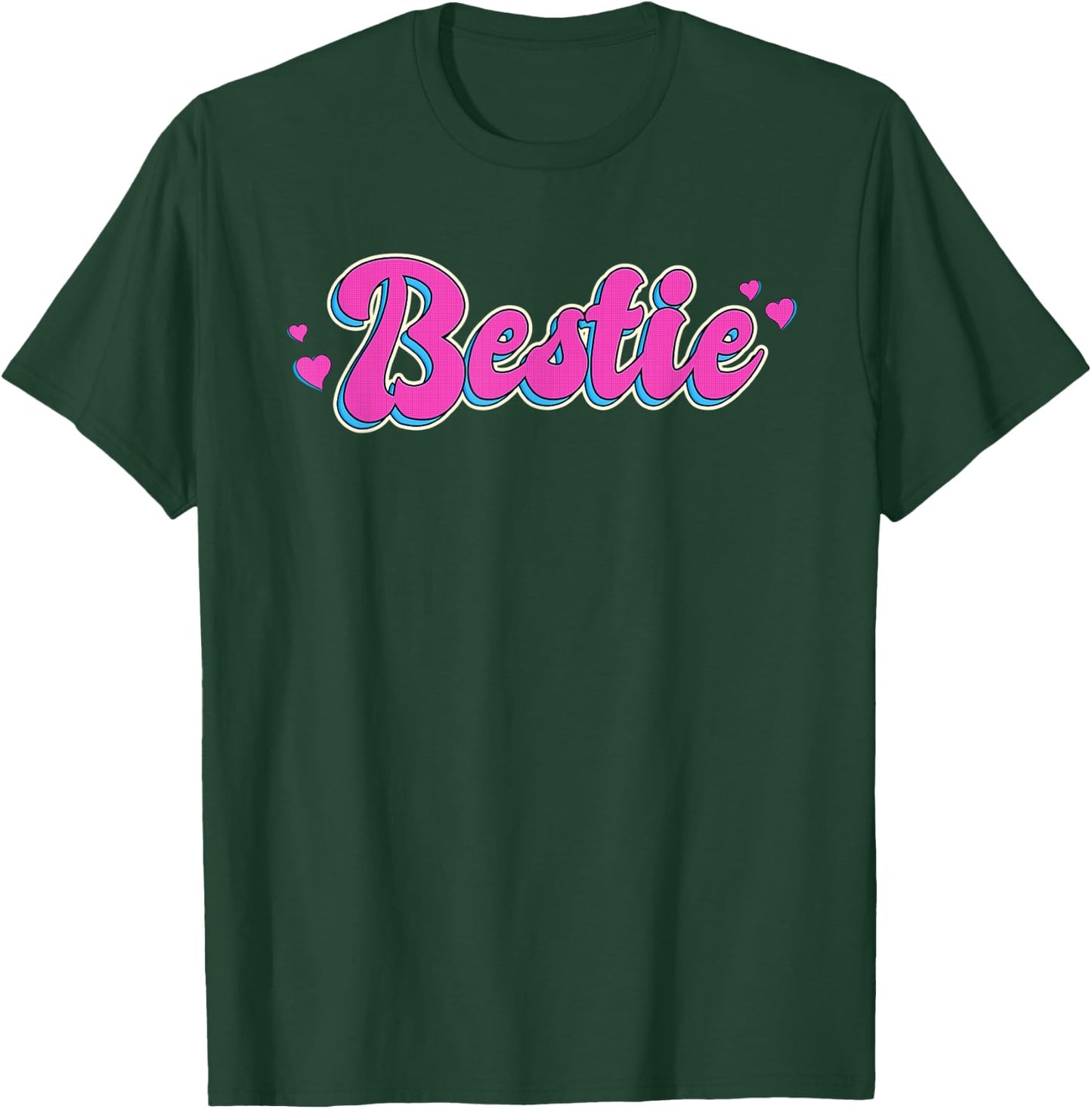 Bestie Hearts Bestfriend BFF Friendship Besties T-Shirt - T-Shirt | Forest