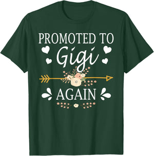 Promoted To Gigi Again Shirt Mothers Day Gifts T-Shirt - T-Shirt | Forest