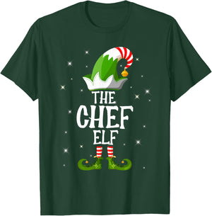 The Chef Elf Family Matching Group Christmas T-Shirt - T-Shirt | Forest