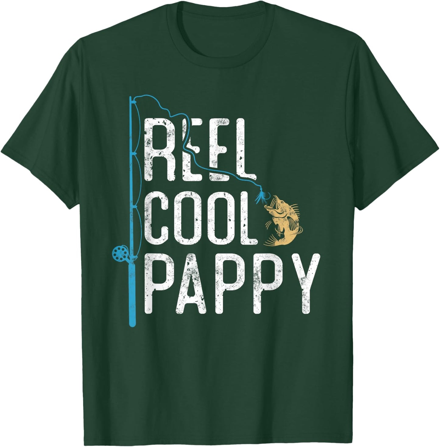 Reel Cool Pappy vintage funny fishing rod gifts for Pappy T-Shirt - T-Shirt | Forest