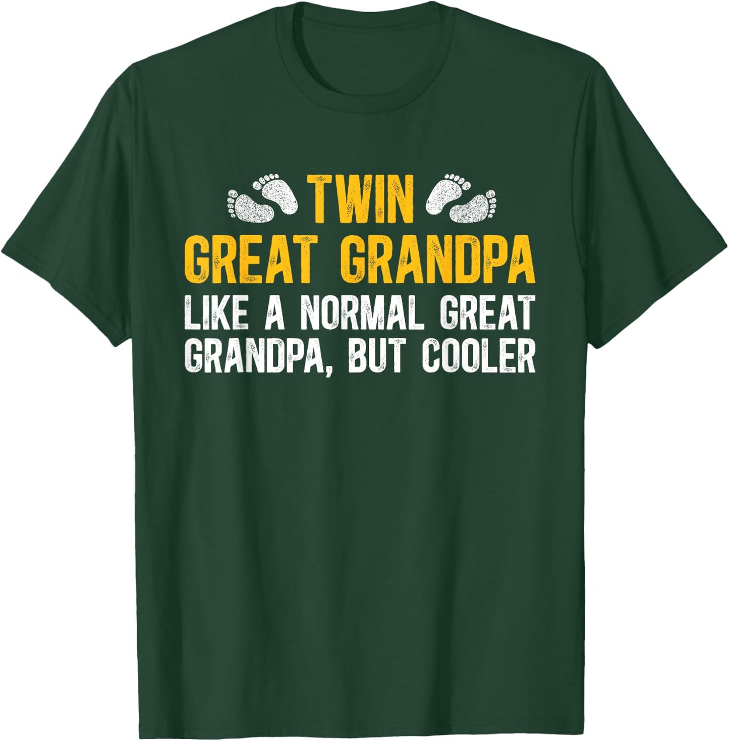 Twin Great Grandpa Of Twins Cool Twin Great Grandfather T-Shirt - T-Shirt | Forest