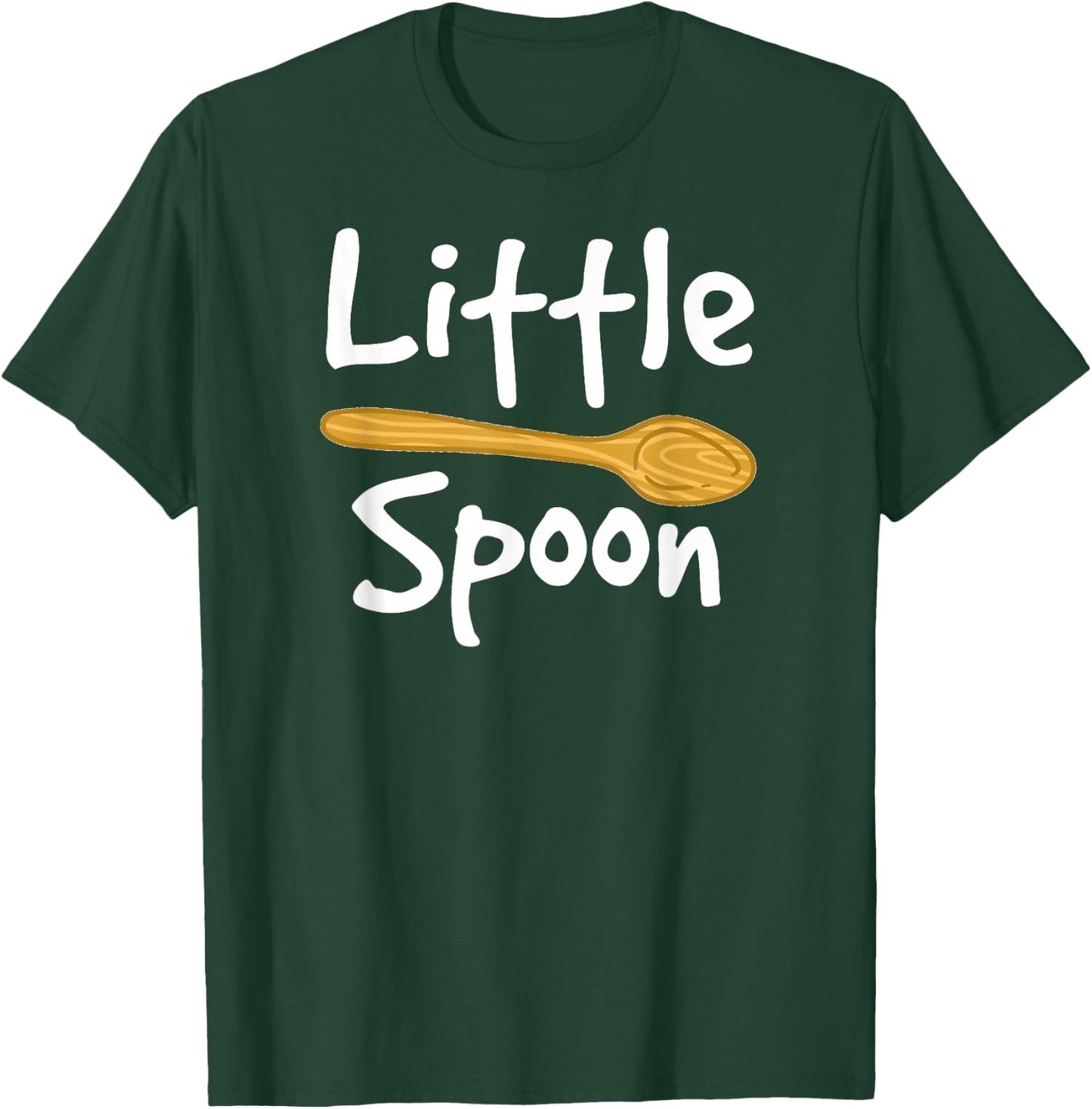 Cute Big Spoon Little Spoon Matching Couple T-Shirt - T-Shirt | Forest
