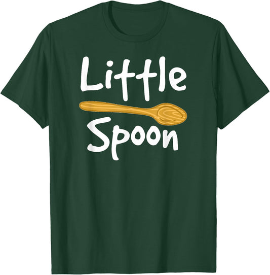 Cute Big Spoon Little Spoon Matching Couple T-Shirt - T-Shirt | Forest